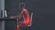 © Aksaka - Ergonomic Issues: Digital Illustration of Bad Posture and Spinal Stress