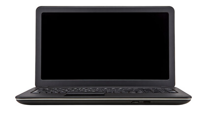 Wall Mural - laptop computer technology black keyboard screen portable electronic device modern isolated blank di