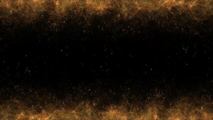Wall Mural - golden sand two flame gold particles dust Transparent background. Seamless loop