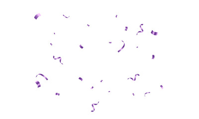 Wall Mural - Amazing purple confetti background zigzag down for celebration. Vector illustration of festive decoration.