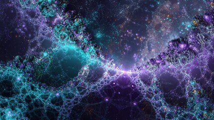 Wall Mural - Abstract Colorful Cosmic Nebula Display