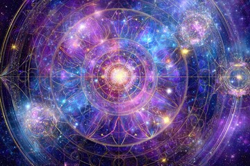 Wall Mural - Abstract Colorful Spiral Space Design