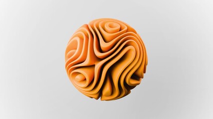 4K 60fps Clean Corporate Background with an Abstract Orange Geometric Orb