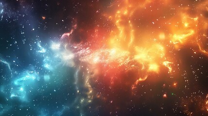 Wall Mural - Vivid Cosmic Nebula in Space