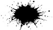 © Ameer - Vector black ink blot with splatters and drips creating an abstract shape on a white background design element