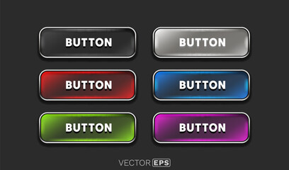 Wall Mural - Button frame label, event bar casino, show signboard. Vector illustration
