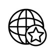 © Ronin - Globe Icon with Star Symbol Representing Global Excellence and Recognition