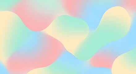 Pastel gradient background with flowing organic shapes design
