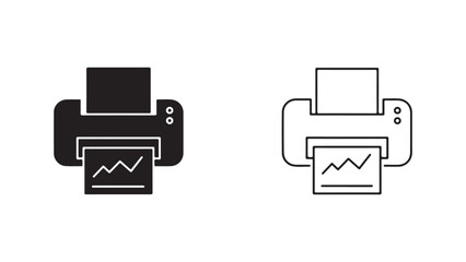 Printer icon with document and paper tray