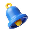 © BB Stock - 3d blue bell with yellow clapper isolated on transparent background