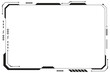 © Sumeth - Black control panel abstract modern technology futuristic interface hud ui on white background.