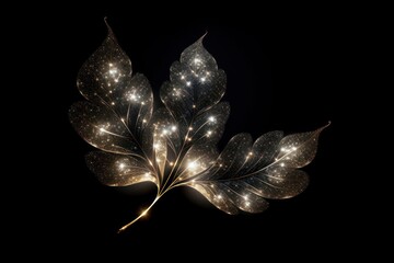 Wall Mural - leaves sparkle light glitter chandelier jewelry nature.