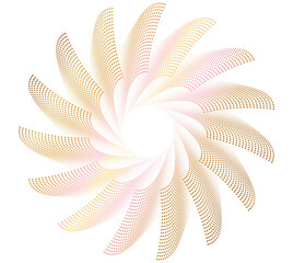 Wall Mural - design elements. wave of many purple lines circle ring with dots. abstract vertical wavy stripes on 