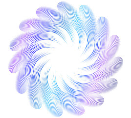 Wall Mural - design elements. wave of many purple dots circle ring. abstract vertical wavy stripes on white backg