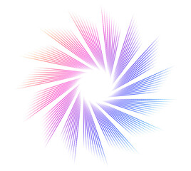 Wall Mural - design elements. wave of many purple lines circle ring with dots. abstract vertical wavy stripes on 