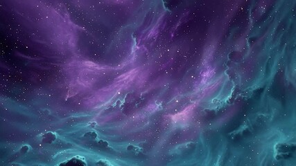 Wall Mural - Vibrant Purple and Blue Nebula, perfect for science, astronomy, and fantasy themes.