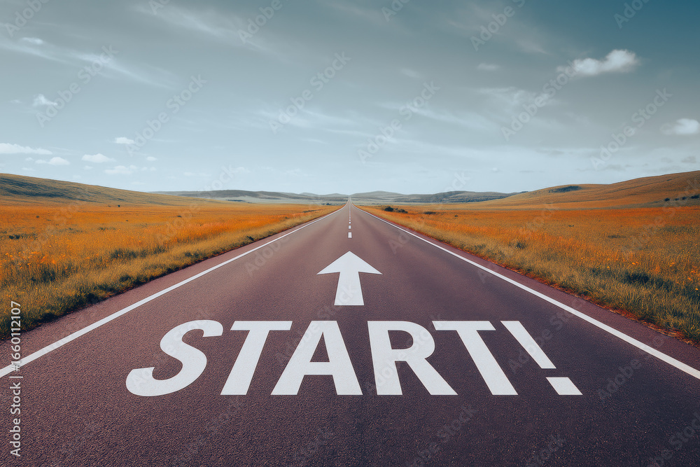Start and arrow journey progress opportunity ambitious beginning and ...
