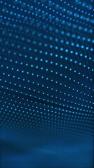 Wall Mural - An abstract blue tunnel of dots creates a sense of depth and digital movement.