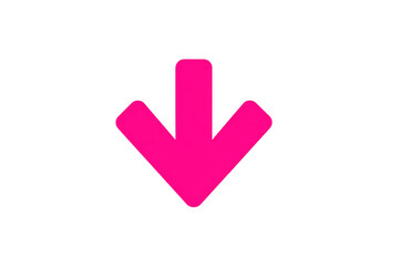 Wall Mural - A pink arrow pointing down