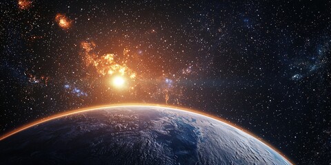 Wall Mural - an advanced space exploration interface with a clean design, interactive 3d star maps, and responsiv