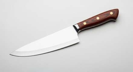 Chef's Knife on a Plain Background