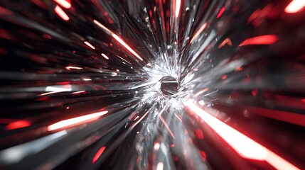 Canvas Print - futuristic abstract tunnel background with light streaks and modern design elements creating a visua