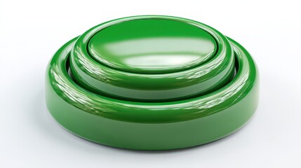 Easy Button Green. Close-up of Green Go Push-Button Symbol