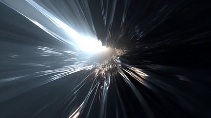 Canvas Print - abstract light and dark background with a dynamic burst of light rays, creating a futuristic and art