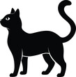© Mst. Taslima Akhter - Black and white cat silhouette on white background