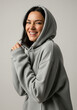 © Rayhan - A young female model wearing a beautiful and stylish hoodie, e-commerce product photoshoot