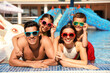 © New Africa - Happy family in swimming pool. Summer vacation