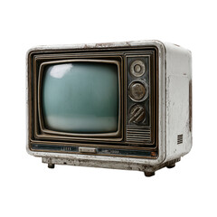 Old tv isolated on transparent background 