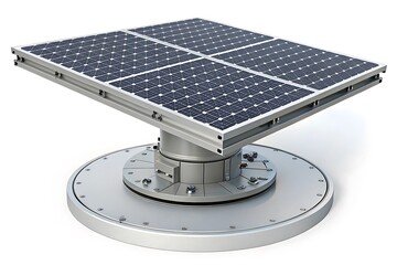 Solar panel array on a rotating mounting platform