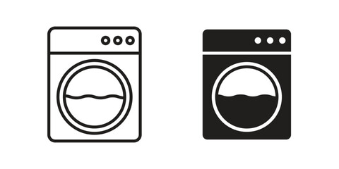 Canvas Print - washing machine icon