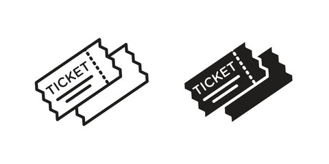 Canvas Print - ticket stub icon