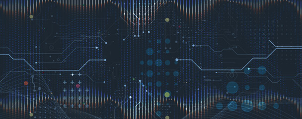 Wall Mural - abstract circuit technology and science concept background