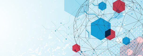 Wall Mural - abstract circuit technology and science concept background