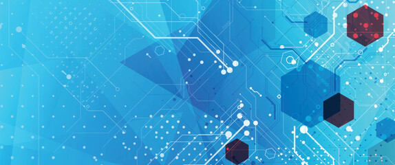 Wall Mural - abstract circuit technology and science concept background