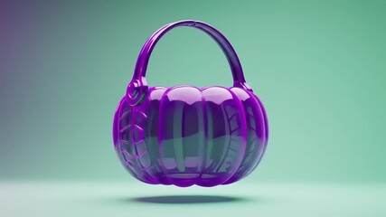 Purple pumpkin shaped object