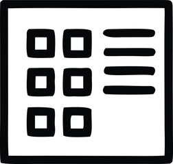 simple grid layout with square and line icons ui element for web and app design simple and clean int