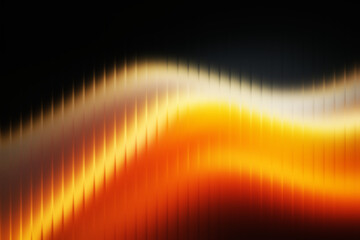 Canvas Print - yellow gradient with fractal glass texture. dark background. yellow orange wave with gradient. banne