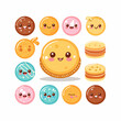 © Miaw - Kawaii Cookies: Cute Cartoon Pastries with Smiling Faces