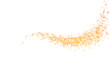 © PNG KING - Waving trail of golden orange sparkles. Isolated fiery magic dust PNG clip art on a transparent background for a festive award, celebration design, or fantasy effect.