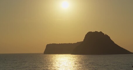 Wall Mural - Beautiful Sea in sunset or sunrise light sky summer season,Footage from drone camera,Amazing sea beach ocean sunset sky background