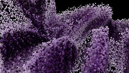 Wall Mural - Abstract Purple Particle Wave