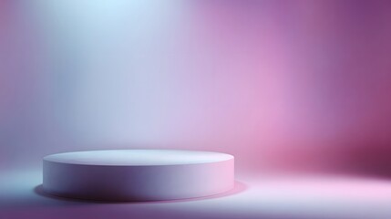 Wall Mural - Circular podium with abstract color gradient backdrop