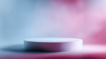 Wall Mural - Circular podium with abstract color gradient background