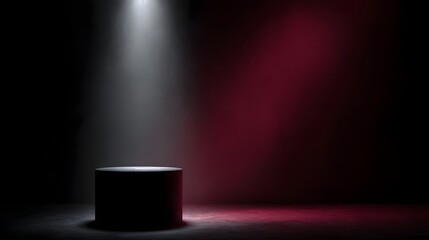 Wall Mural - Empty podium with spotlight product showcase scene