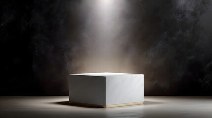 Wall Mural - Minimalist podium with soft glow lighting for luxury product display
