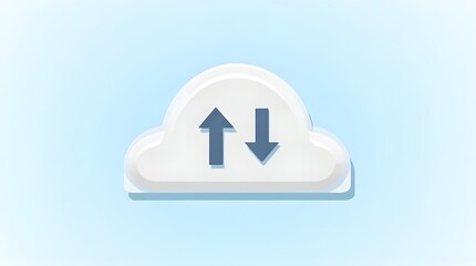 blue button on a white background